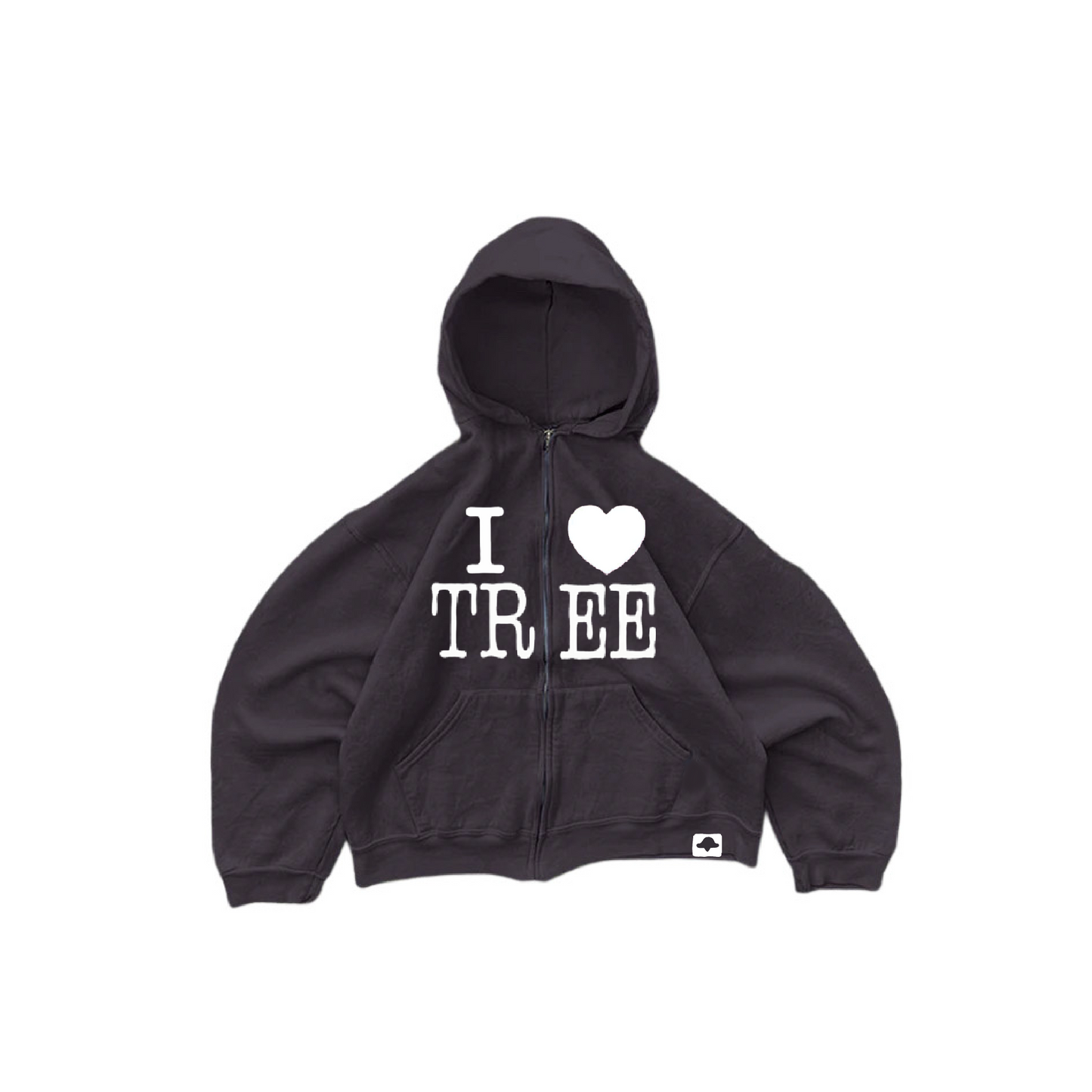 VINTAGE HEAVYWEIGHT 'I HEART TREE' ZIP-UP JACKET