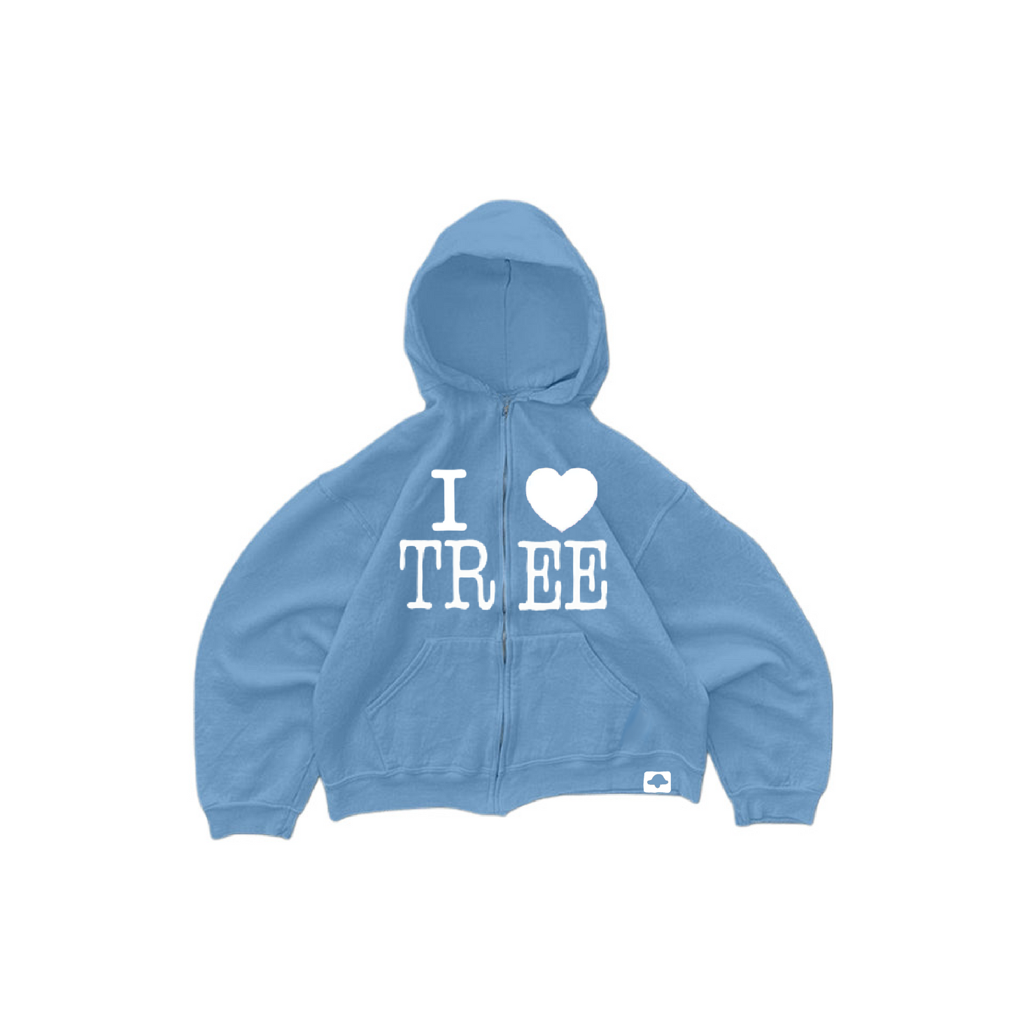 VINTAGE HEAVYWEIGHT 'I HEART TREE' ZIP-UP JACKET
